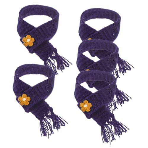 YARNOW 5 Stück Teiliges Mini Schals aus Wolle Verstellbar für Puppen Dekorative Strickschals Zubehör für DIY Projekte und Partygags Hochwertige Verarbeitung von YARNOW