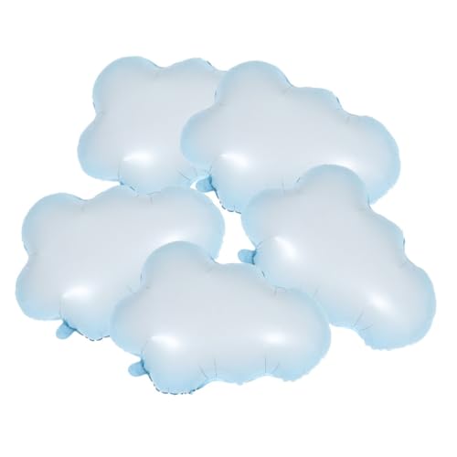 YARNOW 5 Stück Wolkenballon Partyballon Wolkenfolienballons Geburtstag Luftballons Junge Dusche Party -Ballondekoration Partydekorationen große Luftballons Aluminiumfolie Himmelblau YARNOW 5 Stück Wolkenballon Partyballon Wolkenfolienballons Geburtstag Luftballons Junge Dusche Party -Ballondekoration Partydekorationen große Luftballons Aluminiumfolie Himmelblau von YARNOW