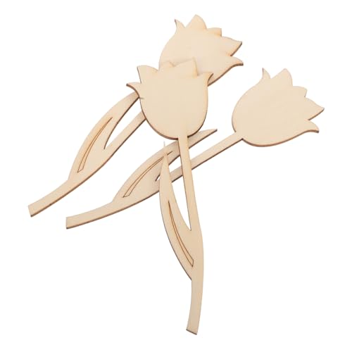 YARNOW 5 Stück unfertige Holzblumenausschnitte unvollendete Blumenausschnitte zum Basteln Holzblumenausschnitte zum Basteln Holzausschnitte zum Basteln Holz Blume hölzern von YARNOW