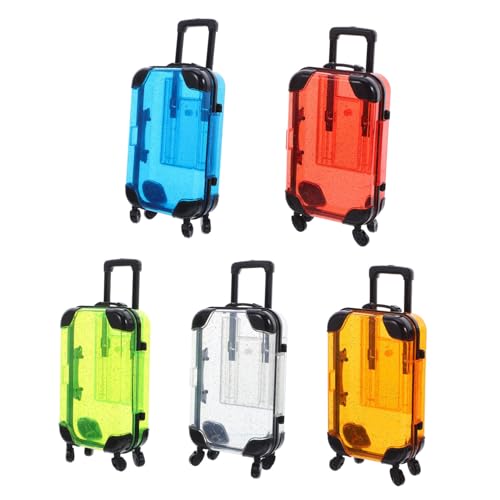 YARNOW 5 Teiliges Gepäck Für Mini Gepäckspielzeug Mini Koffer Rollenspielspielzeug Für Spielkoffer Für Kleinkindkoffer Kinderspielzeugbehälter Kinderkoffer Trolley von YARNOW