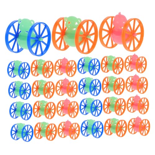 YARNOW 50 Stück Der Becher des Autos Wackelndes Rollmodell Home-Desktop-Dekorationen, Ornamente auf Rädern lustige tumbler lustiges Trinkbecherspielzeug Rad Plastik von YARNOW