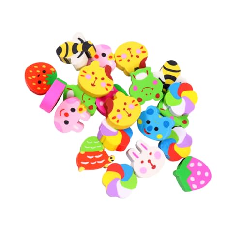YARNOW 50 Stück Mini Radiergummis Kreative Obst und Tierdesigns für Lustige Radierer als Schulbedarf und Mitgebsel für Partys Zufälliger Stil von YARNOW