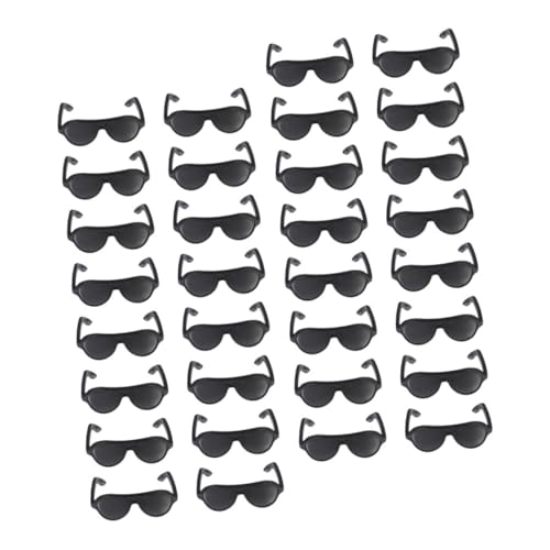 YARNOW 50 Stück Puppenbrille Mini-Puppen-Brille Miniatur-Sonnenbrille Für Puppen Zubehör Für Puppenkostüme Mini-Sonnenbrillen Basteln DIY Dekoration Zubehör Black Plastik YARNOW 50 Stück Puppenbrille Mini-Puppen-Brille Miniatur-Sonnenbrille Für Puppen Zubehör Für Puppenkostüme Mini-Sonnenbrillen Basteln DIY Dekoration Zubehör Black Plastik von YARNOW