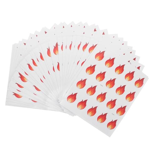 YARNOW 500 Stück Flammenaufkleber Küchenetiketten für Behälter Kleine Aufkleber Heiße Aufkleber Lebensmittelverpackungsaufkleber kleine Etikettenaufkleber PVC YARNOW 500 Stück Flammenaufkleber Küchenetiketten für Behälter Kleine Aufkleber Heiße Aufkleber Lebensmittelverpackungsaufkleber kleine Etikettenaufkleber PVC von YARNOW