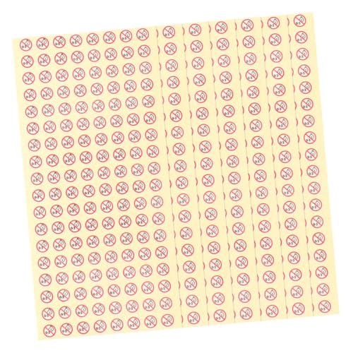 YARNOW 500Stücke Selbstklebende Warnaufkleber für Lebensmittel Verbotsetiketten für Jahren Sicher und Langlebig Auffällige Farben für Haushalt YARNOW 500Stücke Selbstklebende Warnaufkleber für Lebensmittel Verbotsetiketten für Jahren Sicher und Langlebig Auffällige Farben für Haushalt von YARNOW