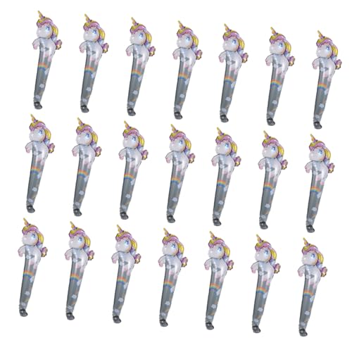YARNOW 50Stücke Einhorn Luftballons Handgehaltene Aluminiumfolie Party Dekoration Für Babyparty Hochzeit Und Einhorn Themenfeiern Fotorequisiten Für Unvergessliche von YARNOW