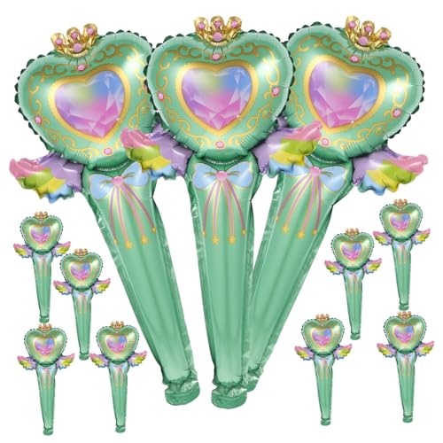 YARNOW 50Stücke Folienballons Handheld Dekoballons Für Party Geburtstagsfeier Hochzeitsfeier Luftballons Mit Klaren Mustern Für Fotos Und Festliche von YARNOW