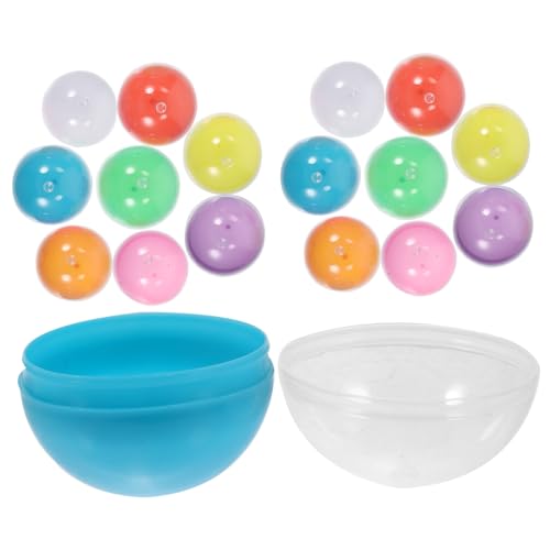 YARNOW 50Stücke Halbdurchsichtige Kapseln Für Füllbare Lotteriebälle Für Spiele Und Partys Spielzubehör Für Tombola Aktivitäten Farben von YARNOW