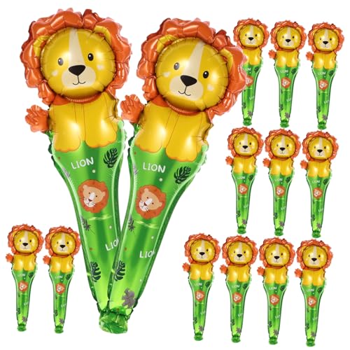 YARNOW 50Stücke Löwenförmige Folienballons Für Partys Handheld Ballon Requisiten Für Hochzeiten Für Innen Und Außendekoration Partyzubehör von YARNOW