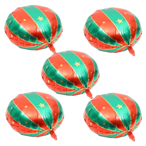 YARNOW 5Stücke Folienballons Weihnachten Dekoration Weihnachtsballons Für Festliche Anlässe Für Partys Babypartys Und Neujahrsfeiern Einfache Anbringung Für Lebendige von YARNOW