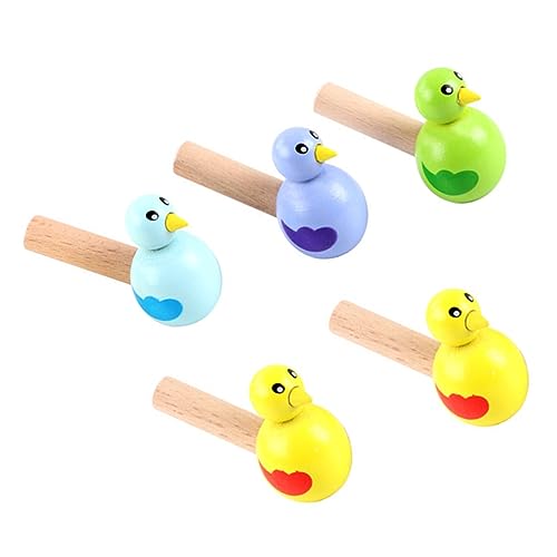 YARNOW 5Stücke Holz Pfeifenspielzeug Für Cartoon Musikinstrument Lernspielzeug Zur Musikalischer Fähigkeiten Für Partys Und Schulaufführungen Langlebig von YARNOW