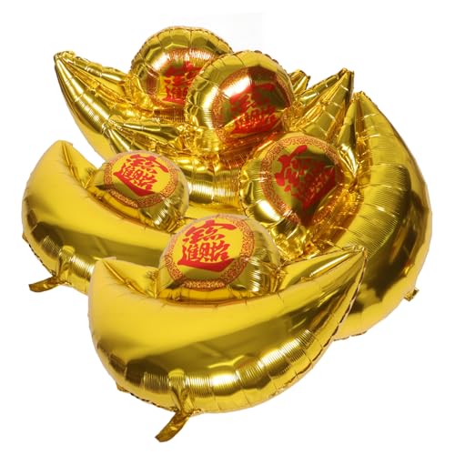 YARNOW 5Stücke Neujahrs Luftballons Barrenform Aluminiumfolien Dekorationen für Silvesterpartys Foto Requisiten und Festliche Feierlichkeiten Extra Große Ballons für Unvergessliche von YARNOW