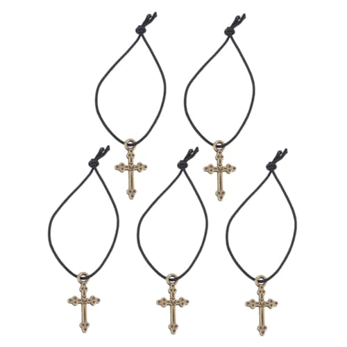 YARNOW 5stücke Halskette Mit Kreuz Anhänger Legierung Schmuck Vintage Puppenkette Puppenhaus Mini Halskette von YARNOW
