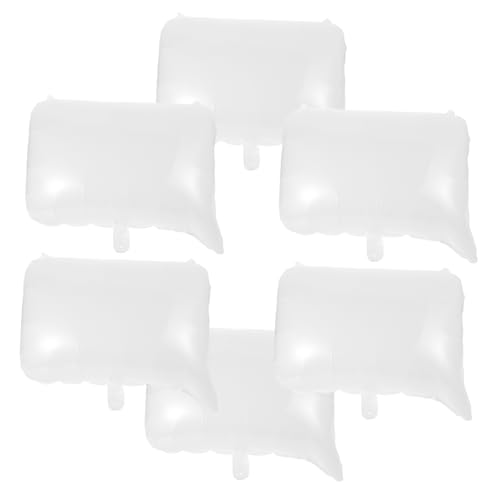 YARNOW 6 Stück Abschlussballon Aluminiumfolie Aluminiumfolienballons Hochzeit Weiße Ballons Weiße Aluminium Blanko Ballons von YARNOW