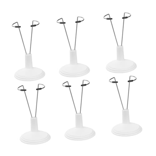 YARNOW 6 Stück Doll Display Rack für Puppen Weißer Puppenständer zur Aufbewahrung und Präsentation für Zuhause und Geschäfte Stabil und Platzsparend aus Gefertigt von YARNOW