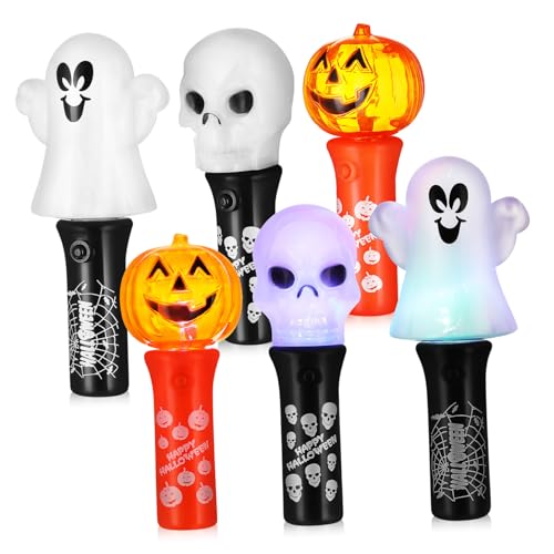 YARNOW 6 Stück Flash-Stick drinnen Stöcke Geist beängstigend Zauberstab leuchten halloween leuchten Halloween-Leuchtstab Halloween-Taschenlampe Halloween-Blitzstäbe Plastik von YARNOW