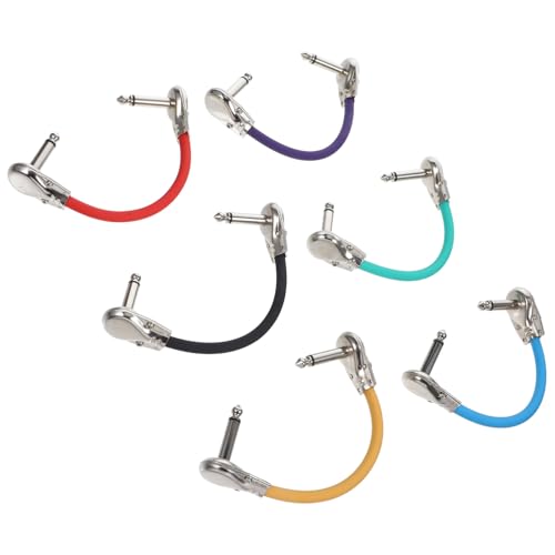 YARNOW 6 Stück Gitarrenkabel Verbindungskabel für Effektgeräte Flache Kopfdose für Enge Plätze Stabile und Klangübertragung Vielseitig Einsetzbar für Gitarren und Mischpulte YARNOW 6 Stück Gitarrenkabel Verbindungskabel für Effektgeräte Flache Kopfdose für Enge Plätze Stabile und Klangübertragung Vielseitig Einsetzbar für Gitarren und Mischpulte von YARNOW