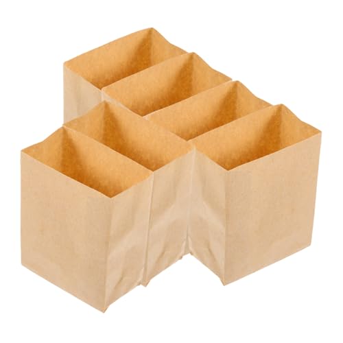 YARNOW 6 Stück Mini -papiertüte Puppe Klein Taschen Machen Sie Es Mini-Essen Winzig Miniatur Mini-Tasche Khaki von YARNOW
