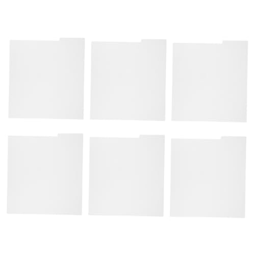 YARNOW 6 Stück Rekord-trennkarte Aktenschrankteiler Album-organizer Trennkarte Für Schallplatten Karteikarten-organizer Ordnerteiler Mit Laschen Diy-teiler Weiß Pp von YARNOW
