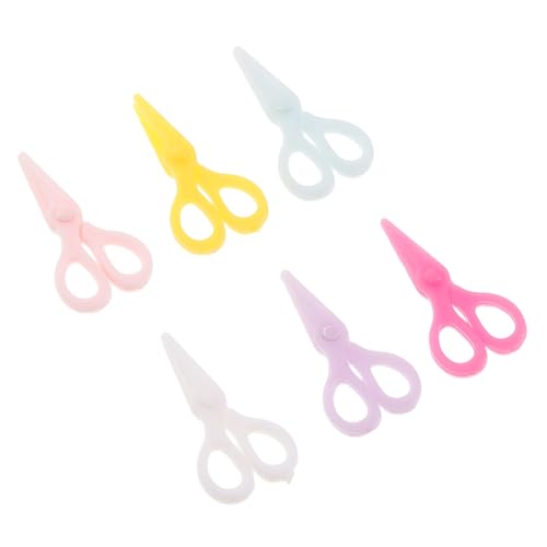 YARNOW 6 Stück Teiliges Miniatur Scheren für Puppenhäuser Realistische Detailreiche Miniaturwerkzeuge Farblich Gemischt Geeignet für Sammler Kreative DIY Bastelaccessoires von YARNOW