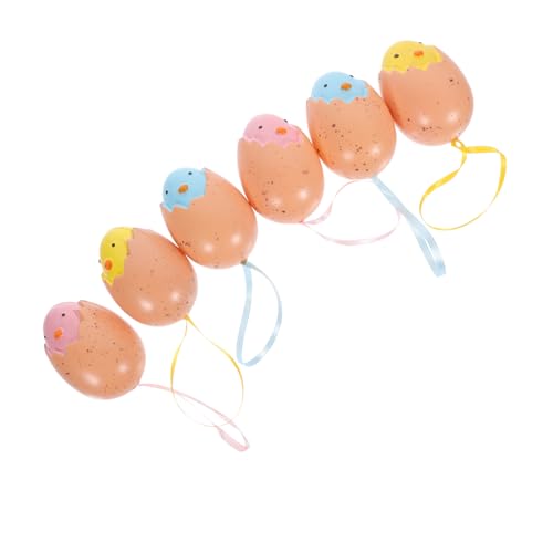 YARNOW 6 Stück Teiliges Ostereier zum Aufhängen Dekorative Easter Tree Hanging Decorations für Haus und Garten Detailreiche Festival Style Deko für Fröhliche Osterfeiern YARNOW 6 Stück Teiliges Ostereier zum Aufhängen Dekorative Easter Tree Hanging Decorations für Haus und Garten Detailreiche Festival Style Deko für Fröhliche Osterfeiern von YARNOW