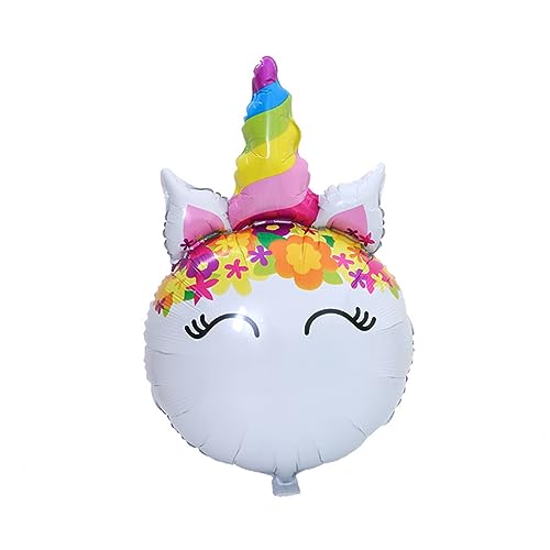 YARNOW 6 Stück Teiliges Set Einhorn Luftballons für Geburtstagsfeiern Bunte Partydekoration für Kindergarten Zuhause und Fotoshootings von YARNOW