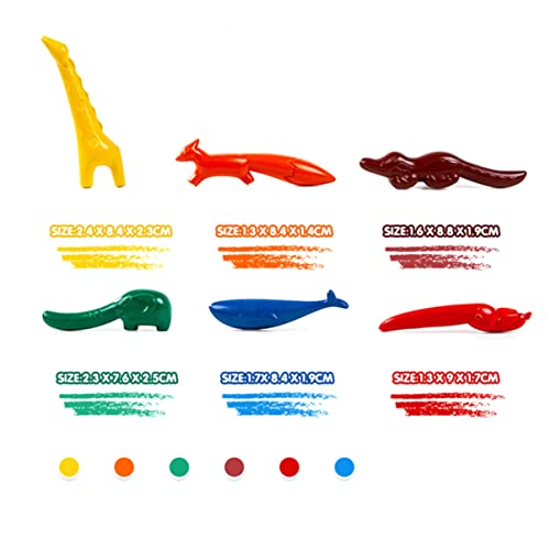 YARNOW 6 Stück Teiliges Set Tierförmige Wachsmalstifte Bunte Malwerkzeuge für Sicher und Geruchlos für Kreative Aktivitäten und Kunstunterricht YARNOW 6 Stück Teiliges Set Tierförmige Wachsmalstifte Bunte Malwerkzeuge für Sicher und Geruchlos für Kreative Aktivitäten und Kunstunterricht von YARNOW
