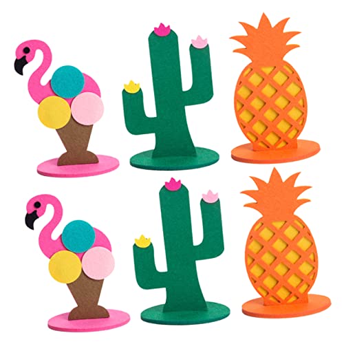YARNOW 6 Stück Teiliges Sommer Filz Flamingo Ananas Kaktus Tischdeko für Kreative Hawaii Party Dekoration für Festlichkeiten und Kinderzimmergestaltung YARNOW 6 Stück Teiliges Sommer Filz Flamingo Ananas Kaktus Tischdeko für Kreative Hawaii Party Dekoration für Festlichkeiten und Kinderzimmergestaltung von YARNOW
