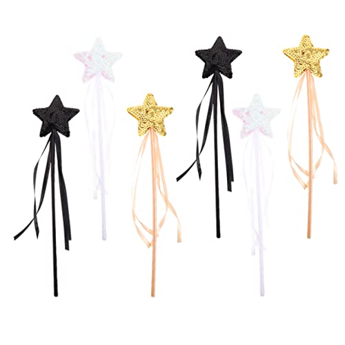 YARNOW 6 Stück Zauberstäbe Dekorative Sternförmige Feenstäbe Glitzernde Magische Stöcke für Partygeschenke für Feenpartys YARNOW 6 Stück Zauberstäbe Dekorative Sternförmige Feenstäbe Glitzernde Magische Stöcke für Partygeschenke für Feenpartys von YARNOW