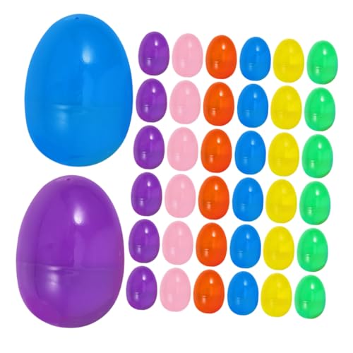 YARNOW 60Stücke Kunststoff Ostereier Lebendige Farben Wiederverwendbar für Ostern Party Dekoration und Süßigkeiten Geschenkboxen Familienfeiern und Ostereiersuche YARNOW 60Stücke Kunststoff Ostereier Lebendige Farben Wiederverwendbar für Ostern Party Dekoration und Süßigkeiten Geschenkboxen Familienfeiern und Ostereiersuche von YARNOW