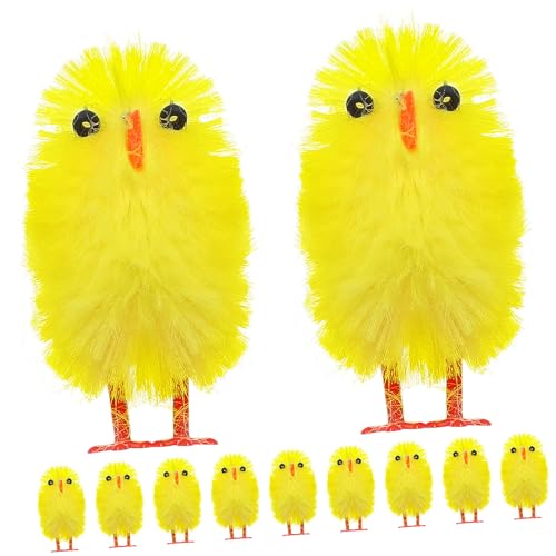 YARNOW 60Stücke Osterschmuck Küken Lustige Hühner Figuren Für Fröhliche Ostern Große Deko Für Fensterbank Partys Und Osterszenen Für Freunde von YARNOW