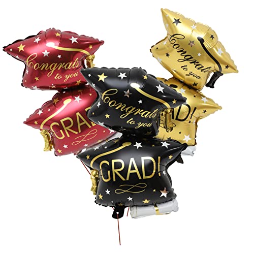YARNOW 6Stücke Abschlussballon aus Aluminiumfolie und Dekorative Graduiertenballons für Abschlussfeier Dekoration Große Luftballons für Unvergessliche Partys von YARNOW