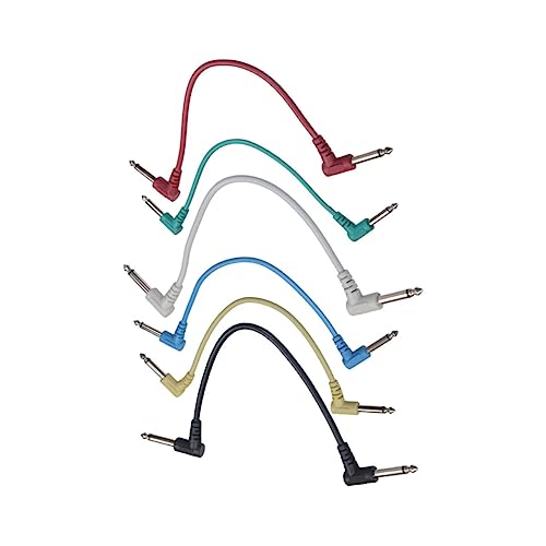 YARNOW 6Stücke Ellenbogen Gitarren Patchkabel Abgewinkelte Audio Leitungen Für Effektpedale Robust Und Langlebig Für Gitarren Und Bass Gitarren von YARNOW