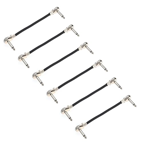 YARNOW 6Stücke Gitarren Kabel Pack Flachkopf Instrumentenkabel Für Bass Und Keyboard Effektpedale Abgeschirmt Mit Ofc Für Hervorragende Klangqualität von YARNOW