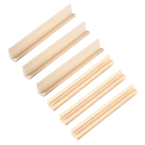 YARNOW 6Stücke Holz Domino Halter Wiederverwendbare Domino für DIY Bastelprojekte Stabiler Domino Tray für Kreative Spiele und Frühkindliche Bildung von YARNOW