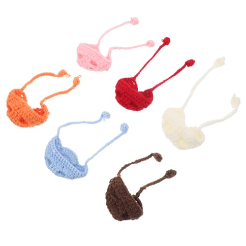 YARNOW 6stücke Mini-strickmützen Für Puppenköpfe Garn-Kopfbedeckungen Für Bastelfiguren DIY-Accessoires Als Weihnachts Oder Alltagsschmuck von YARNOW
