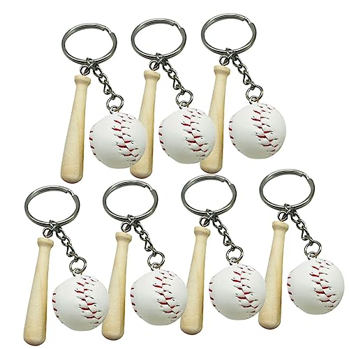 YARNOW 7 Stück Schlüsselbunddekoration klein Schläger Baseball-Party-Dekorationen Die Mini für Schlüsselkettendekor hängender Baseball-Schlüsselanhänger Dekorative Schlüsselkette Pu Weiß YARNOW 7 Stück Schlüsselbunddekoration klein Schläger Baseball-Party-Dekorationen Die Mini für Schlüsselkettendekor hängender Baseball-Schlüsselanhänger Dekorative Schlüsselkette Pu Weiß von YARNOW