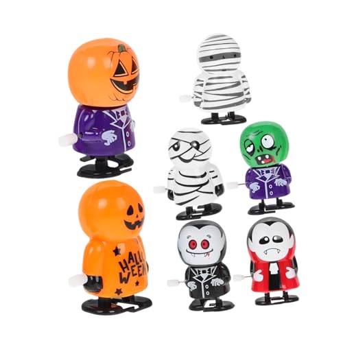 YARNOW 7 Stück Teiliges Halloween Aufziehspielzeug aus Leichtes Langlebiges Wind Up mit Gruseligen Motiven Wie Zombie Vampir Kürbis und Skelett als Party Mitgebsel und Dekoration YARNOW 7 Stück Teiliges Halloween Aufziehspielzeug aus Leichtes Langlebiges Wind Up mit Gruseligen Motiven Wie Zombie Vampir Kürbis und Skelett als Party Mitgebsel und Dekoration von YARNOW