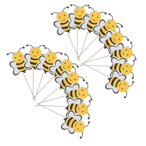 YARNOW 72 Stück Teiliges Bee Cupcake Toppers Bienenmotive Party Cake Picks Vielseitige Kuchendekoration für Kindergeburtstag Shower Einfache Anwendung Einweg für Schnelle YARNOW 72 Stück Teiliges Bee Cupcake Toppers Bienenmotive Party Cake Picks Vielseitige Kuchendekoration für Kindergeburtstag Shower Einfache Anwendung Einweg für Schnelle von YARNOW