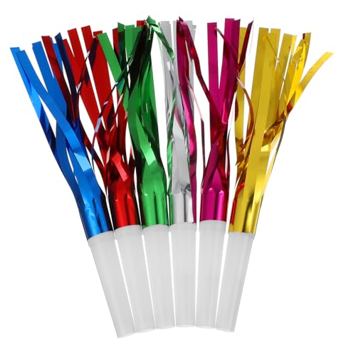 YARNOW 8 Packungen Drachenpfeife blasen Haken Riese Schlüssel Aluminium Schlag Blasrohr Geburtstags-Gebläse Partyartikel für Erwachsene Party Blowouts Partypfeifen Plastik von YARNOW