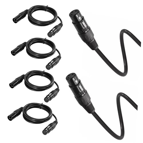 YARNOW 8 Stück 3 Bühnenbeleuchtung Dmx-kabel Bewegliches Lichtkabel Beleuchtungskabel Bühnenlichtkabel Audiokabel Scheinwerferkabel 3-poliges Mikrofonkabel Black Metall von YARNOW