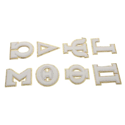 YARNOW 8 Stück Aufkleber Mit Griechischem Alphabet Erste Patches Buchstabenaufnäher Für Jacken Griechische Buchstaben Zum Aufbügeln Gestickte Aufnäher Beige Stoff YARNOW 8 Stück Aufkleber Mit Griechischem Alphabet Erste Patches Buchstabenaufnäher Für Jacken Griechische Buchstaben Zum Aufbügeln Gestickte Aufnäher Beige Stoff von YARNOW