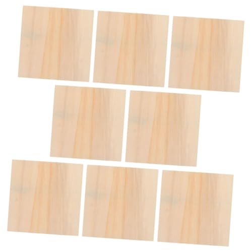 YARNOW 8 Stück Bilderrahmen Aus Holz Holzplanke Holzbretter Für Regale Holzquadrate Zum Basteln Holzformen Leere Holzquadrate Unfertigte Holzbrett Holzschild Leer Holzbrett Holz Khaki von YARNOW