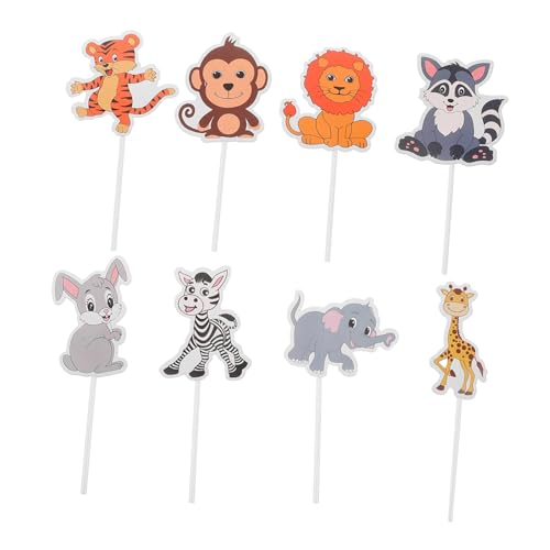 YARNOW 8 Stück Cupcake-Topper Dschungelkuchen Topper Papier YARNOW 8 Stück Cupcake-Topper Dschungelkuchen Topper Papier von YARNOW