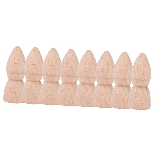 YARNOW 8 Stück Teiliges Unlackierte Holzpuppen für DIY Kreative Bastelmaterialien für Handgefertigte Holzfiguren Kreativität und Geschicklichkeit von YARNOW