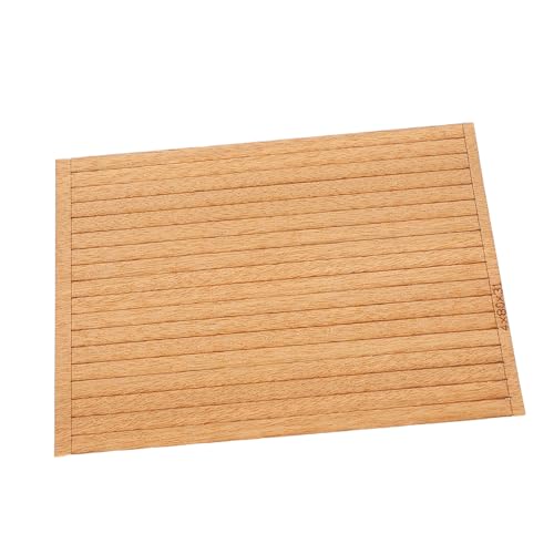 YARNOW 80 Stück Massives Holzversammlungszubehör Versammelte Segelzubehör Bootfahren Klein Boote Deck Terrassendielen Simulieren Mini Für Bodenbelag Doll House Flooring Beige Hölzern von YARNOW