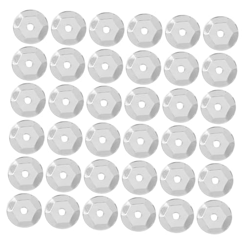 YARNOW 800Stücke Runde Pailletten Silber Iridescent Glitzer Pailletten mit Löchern für DIY Bastelarbeiten und Dekoration für Mode und Wohndesign YARNOW 800Stücke Runde Pailletten Silber Iridescent Glitzer Pailletten mit Löchern für DIY Bastelarbeiten und Dekoration für Mode und Wohndesign von YARNOW