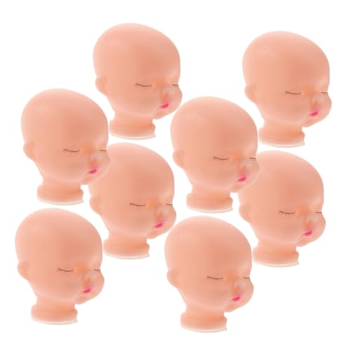 YARNOW 8Stücke Puppenkopf aus Weichem Vinyl DIY Puppenkopf Zubehör für Kreative Schlüsselanhänger und Schlafgefährten für Bastelprojekte und Puppenhandwerk von YARNOW