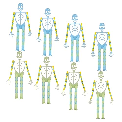 YARNOW 8Stücke Skelett Halloween Dekoration Realistische Skelett Ornamente für Party Deko Multifunktionale Spukhaus Requisiten für Geisterfest und Karneval von YARNOW