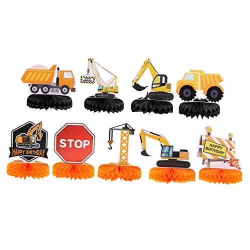 YARNOW 9 Stück Bagger Waben Tischdeko Teiliges für Geburtstagsfeier Kreative Baustellen Party Deko Einfach Aufzubauen aus Papiermaterial für Kindergeburtstag und Festliche Anlässe YARNOW 9 Stück Bagger Waben Tischdeko Teiliges für Geburtstagsfeier Kreative Baustellen Party Deko Einfach Aufzubauen aus Papiermaterial für Kindergeburtstag und Festliche Anlässe von YARNOW
